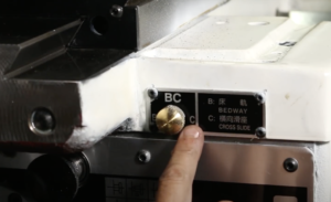 lubrication of industrial lathe showing lubricant levels