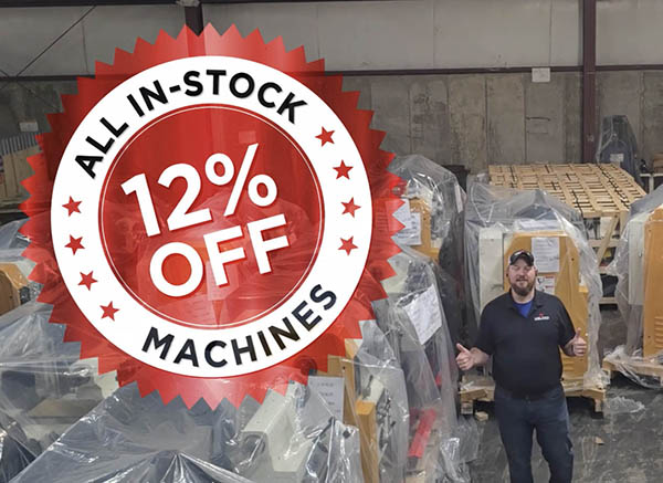 All In-Stock Machines 12% Off Winter 2026 Sale